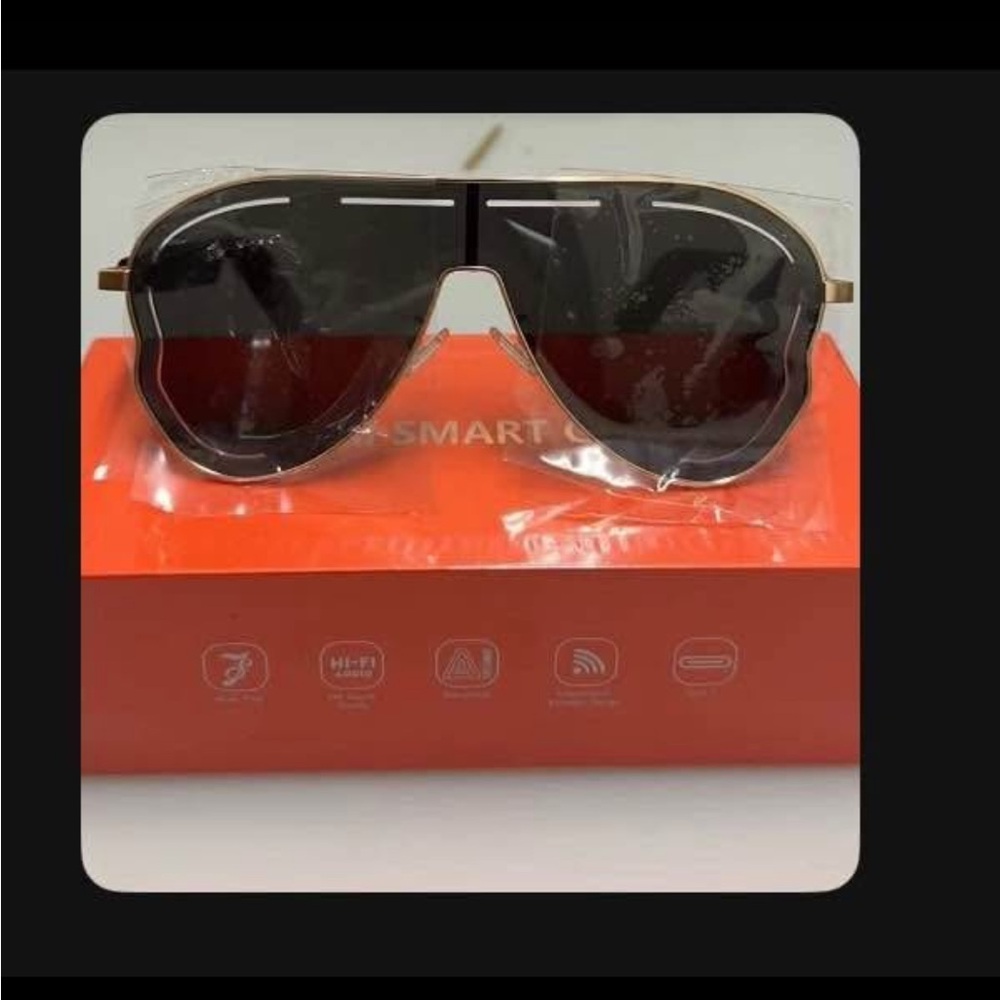 Brand new Gold and Black ai smart Sunglasses originally $240